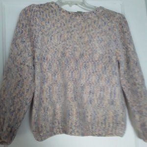 Currants Multi-colored pastels Long Sleeve Vintage Sweater Size Med